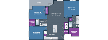 a floor plan of a roommates roommates floor plan with bedrooms and baths