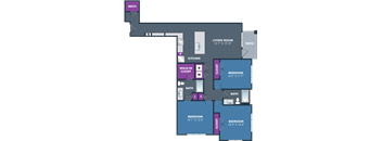 the floor plan of thelorloriousious apartments