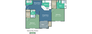 aligning bedrooms to a floor plan of a living room and a dining room