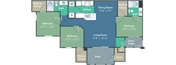 a blueprint of a floor plan of a apartment building
