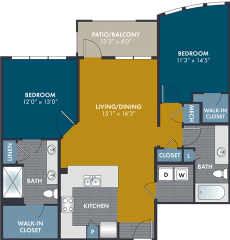 the blueprint of a floor plan of a house