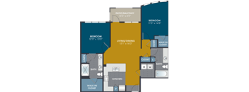 the blueprint of a floor plan of a house