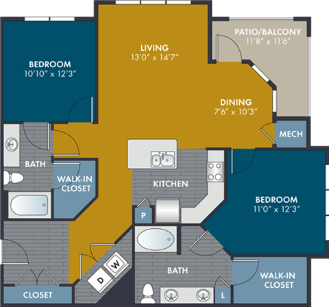 a floor plan of a living room kitchen and a dining room