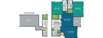 the floor plans of a roommates roommates living room and kitchen