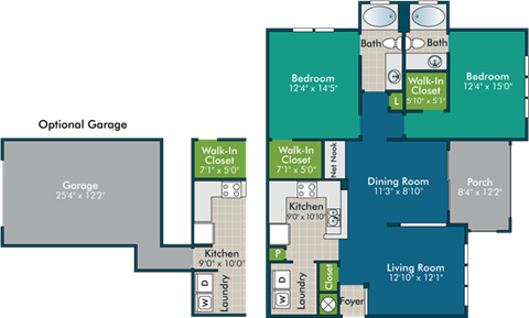 the floor plans of a roommates roommates house