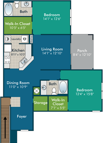the floor plans of a living room and a dining room
