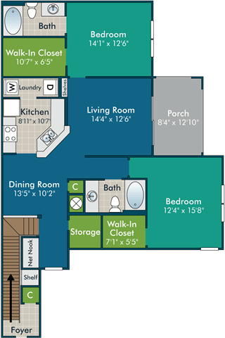 the floor plans of a living room and a dining room