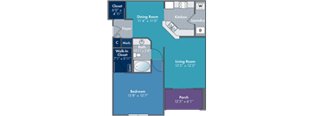 a floor plan of a living room and a dining room