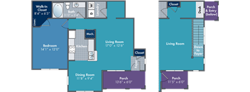 a blueprint of a floor plan of a house