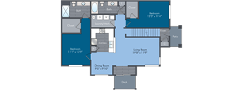 San Marco II Floor Plan at Abberly Square Apartment Homes, Waldorf, Maryland
