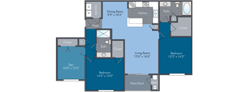 Trafalgar II Floor Plan at Abberly Square Apartment Homes, Waldorf, MD