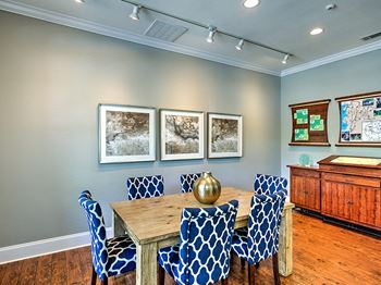 Dining room at Abberly Green Apartment Homes by HHHunt, North Carolina