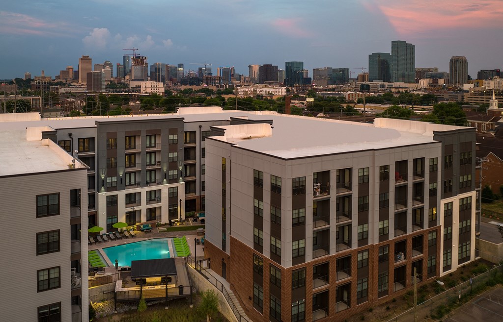 our apartments showcase an unique view of the city at Abberly Foundry Apartment Homes, Nashville, 37203