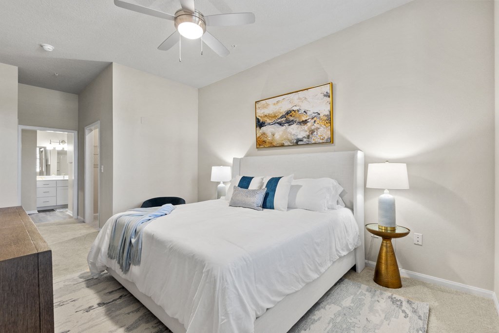 white bedroom at West Ashley Apartment Homes, Charleston, SC