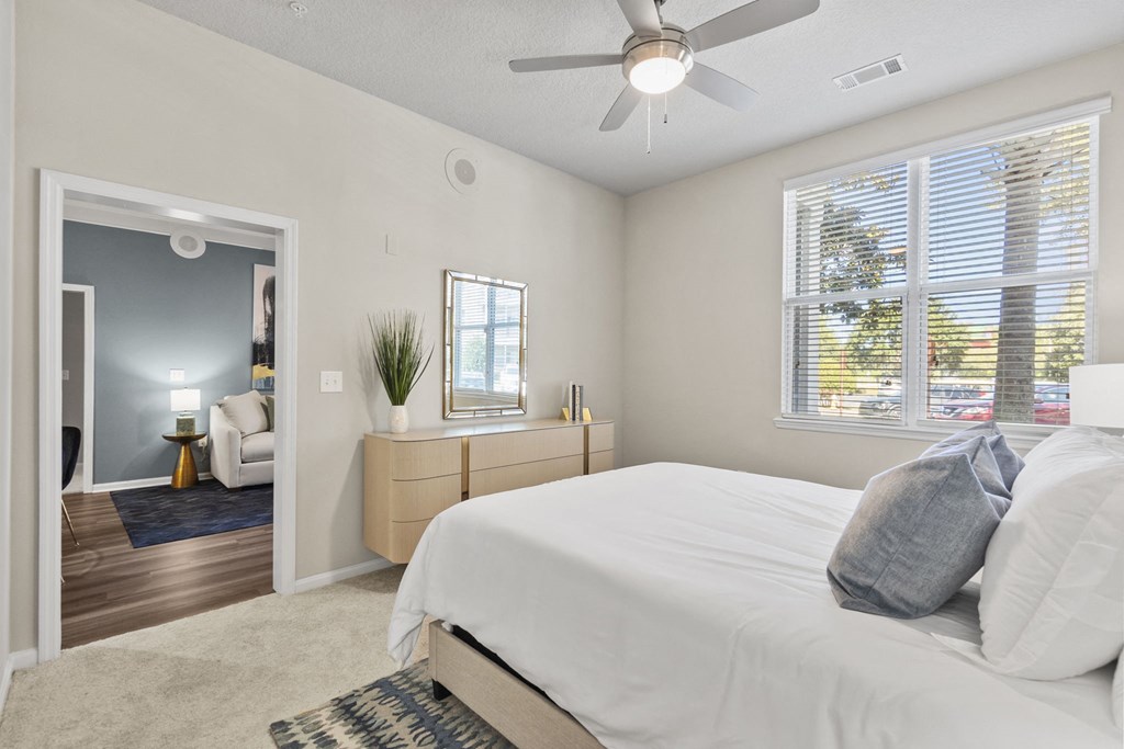 bedroom with a large bed at West Ashley Apartment Homes, Charleston, South Carolina 29414