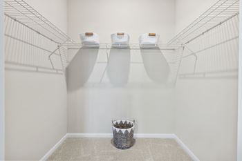 walk in closet at Abberly at West Ashley Apartment Homes, Charleston, SC 
