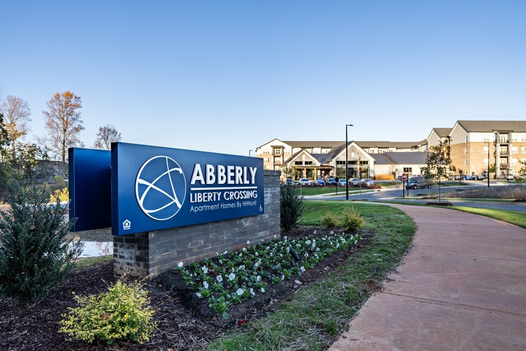 Property Signage at Abberly Liberty Crossing Apartment Homes, Charlotte
