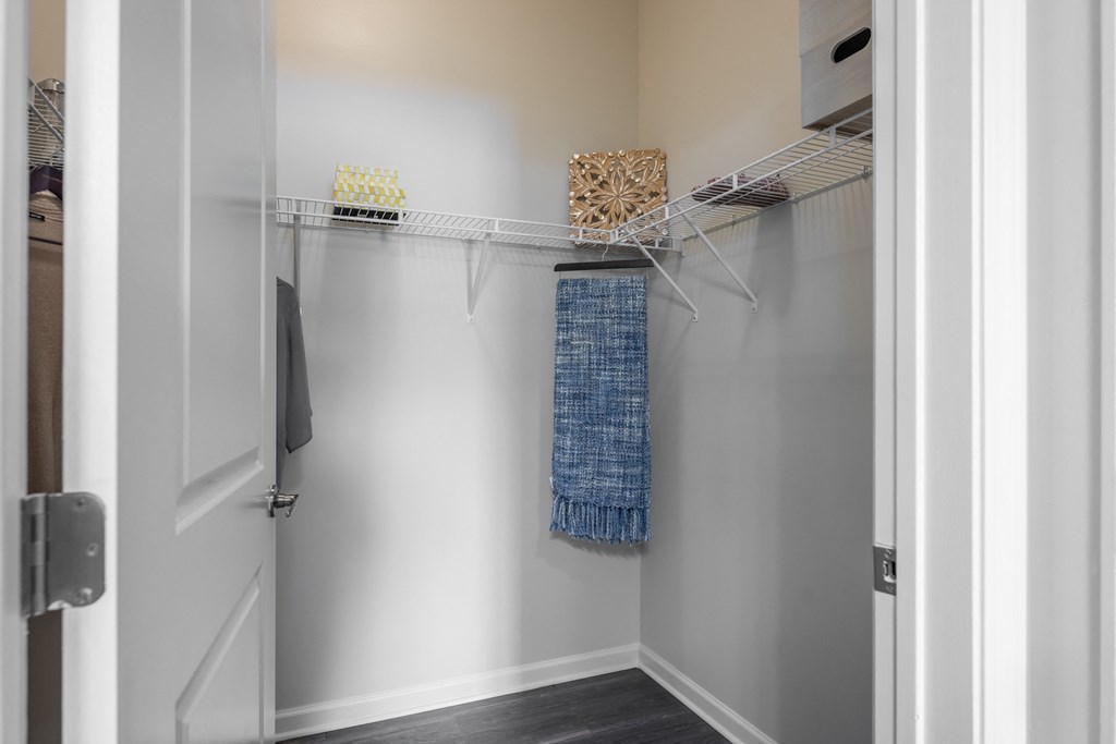 a walk in closet in a 555 waverly unit at Abberly Crest Apartment Homes, Maryland, 20653