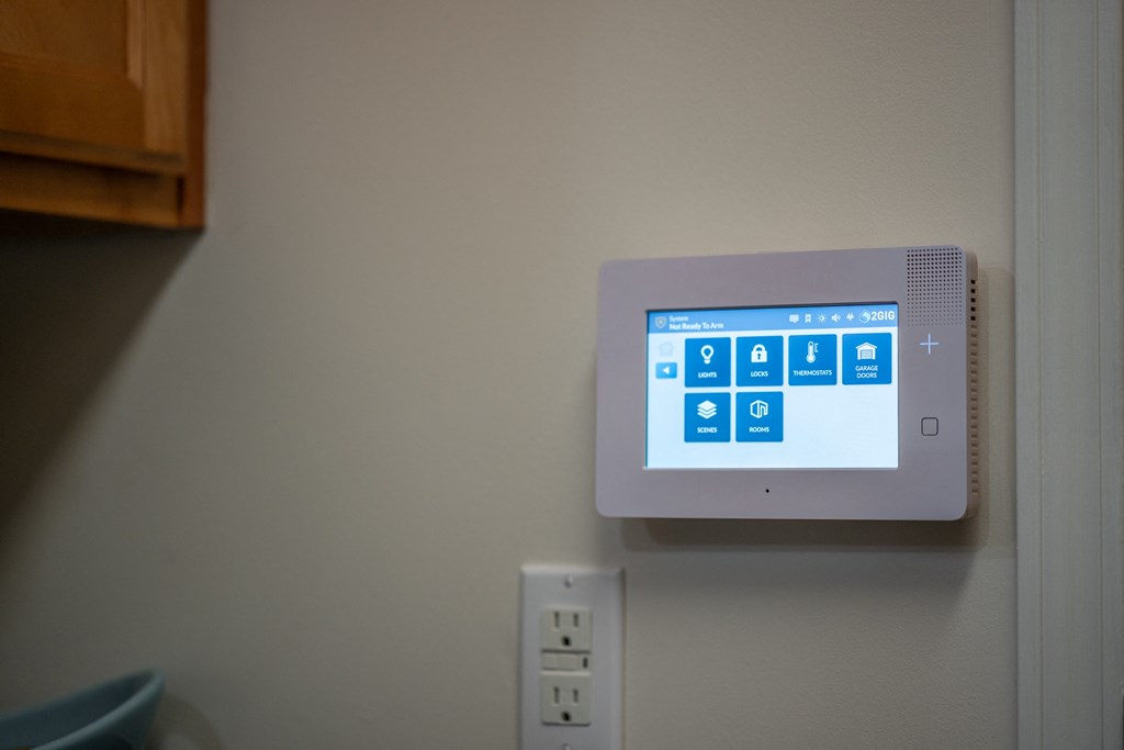 a computer monitor on a wall at Abberly Crest Apartment Homes, Lexington Park, 20653
