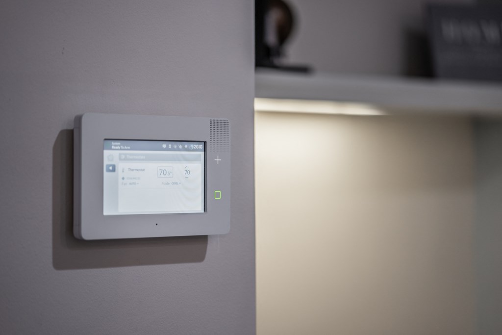 a thermostat on a wall in an office at Abberly Crest Apartment Homes, Maryland, 20653