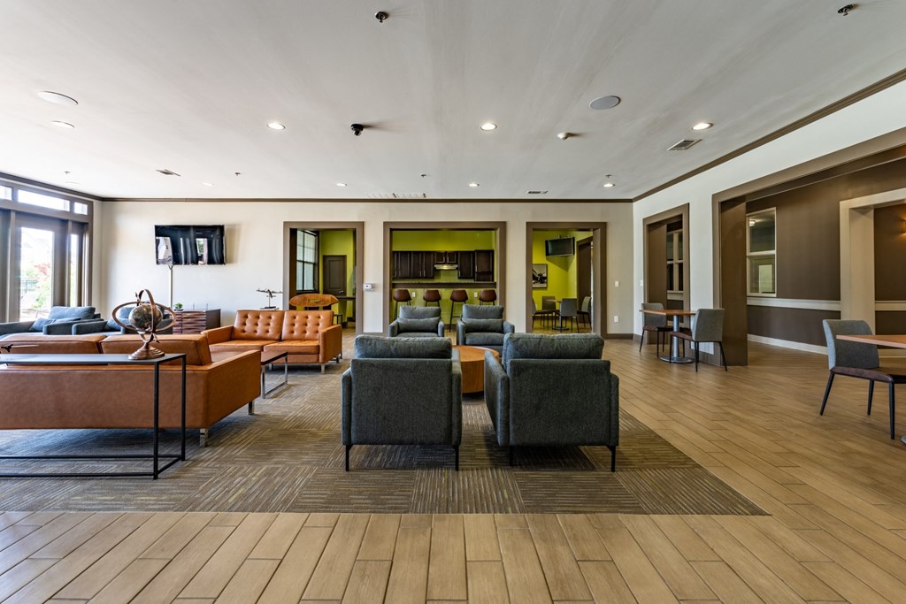 the lobby at the bradley braddock road station apartments at Abberly Crest Apartment Homes, Lexington Park, Maryland