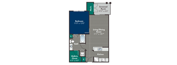 Brera Floor Plan at Abberly at West Ashley Apartment Homes, South Carolina