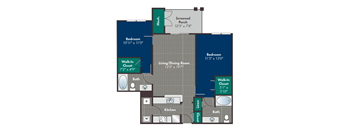 Mission Floor Plan at Abberly at West Ashley Apartment Homes, Charleston, SC, 29414
