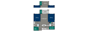 Paseo Floor Plan at Abberly at West Ashley Apartment Homes, Charleston