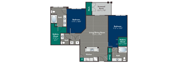 Vyner Floor Plan at Abberly at West Ashley Apartment Homes, Charleston, 229414