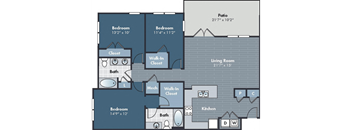 a blueprint of a floor plan of a house