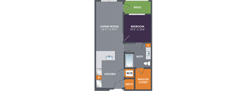 the floor plan of studio apartment