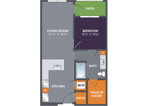 the floor plan of studio apartment