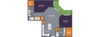 the blueprint of a floor plan of a apartment building