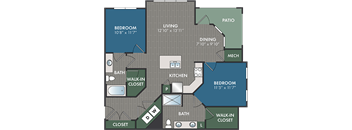 a floor plan of a roommates roommates floor plan with bedrooms and a kitchen