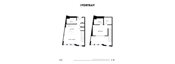 A black and white image of a floor plan for an apartment.