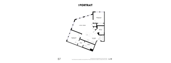 A black and white floor plan of an apartment.