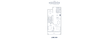 A floor plan of a property called The Madox City Crossing.