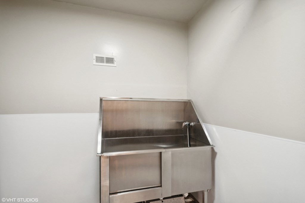 dog washing station with sink tub at CWE Apartments, St. Louis, Missouri