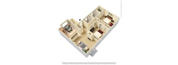 2C Floor Plan at The Birches, Memphis, 38133