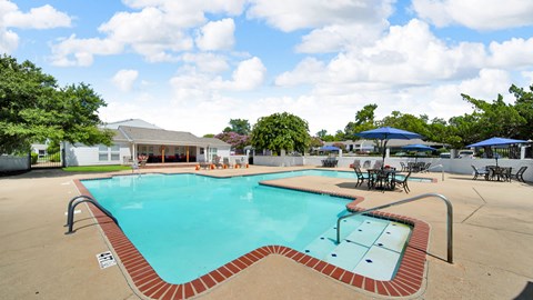 A large outdoor swimming pool at The Stella Apartments, Memphis, Tennessee