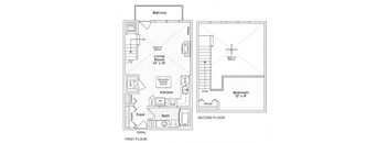 Annex 674 Floor Plan with 674 Sq. Ft. at 275 on the Park, St. Louis, MO