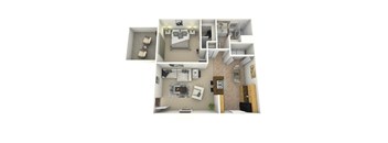 Brighton Floor Plan at Springburne at Polaris Apartments in Columbus Ohio