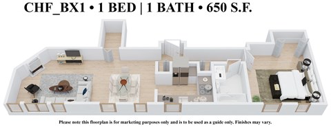 1 bedroom 1 bathroom Floor plan O at The Embassy, St. Louis, 63108