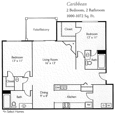 Caribbean Floor Plan at Island Club, Ohio