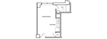 Congress 300 Floor Plan with 300 Sq. Ft. at 275 on the Park, Missouri