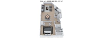 Floor Plan DLA_AX01_B at 583 Del Mar, St. Louis, MO