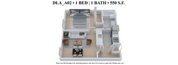 Floor Plan DLA_AX02_B at 583 Del Mar, Missouri, 63112