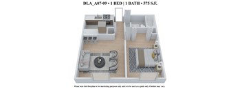 Floor Plan DLA_A07-09_B at 583 Del Mar, St. Louis, Missouri