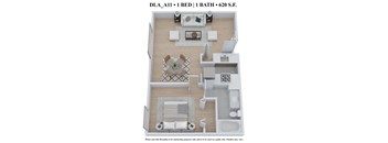 Floor Plan DLA_AX11_B at 583 Del Mar, St. Louis