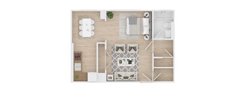 2 bedroom 1 bathroom Floor plan at The Embassy, St. Louis, 63108